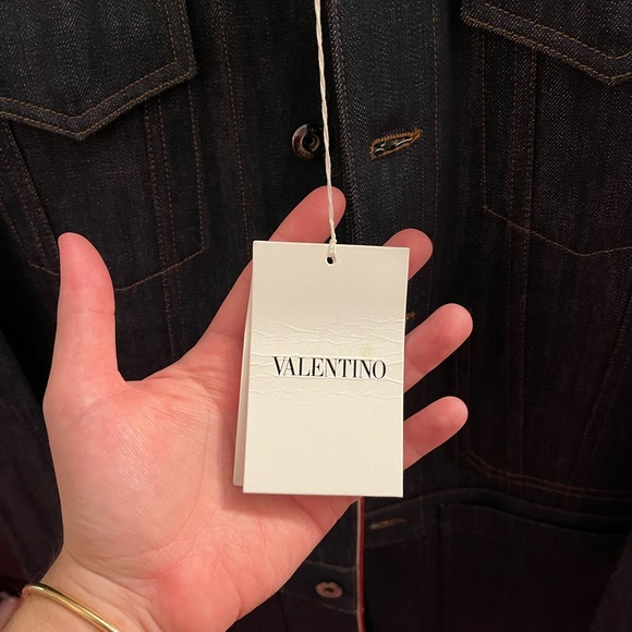 Valentino Long Denim Jacket (BRAND NEW, NEVER WORN, TAGS ATTACHED) - Picture 3 of 8